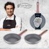 SET 3 PANS Professionals GRANITE - ALUMINIUM forjado