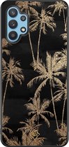 Samsung A32 5G hoesje - Palmbomen | Samsung Galaxy A32 5G case | Hardcase backcover zwart