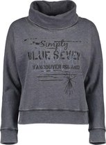 Blue Seven dames sweater grijs met kol - Maat L
