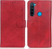 Luxe Book Case - Xiaomi Redmi Note 8 (2021) Hoesje - Rood