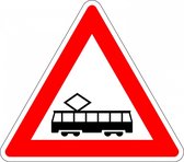 Tram kruising sticker, J14 100 mm