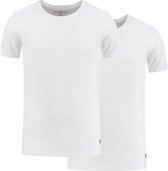 Bambocks Bamboe T-shirt wit ronde hals 2 pack L