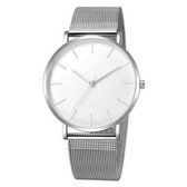 Horloge - Unisex - Staal - Zilver / Wit - 22MM
