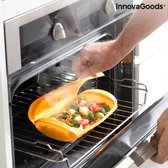 SILICONEN ZAK VOOR STOOMKOKEN MET RECEPTEN  ,BPA-vrij, antiaanbak, Geschikt voor oven