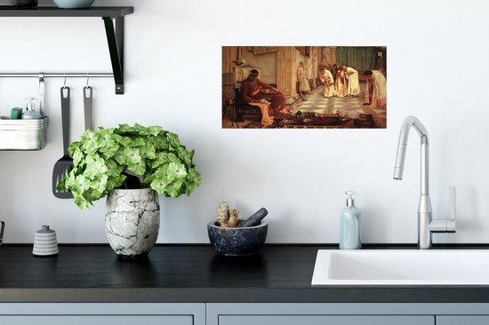 Poster The favourites of the Emperor Honorius - schilderij van John William Waterhouse - 40x20 cm