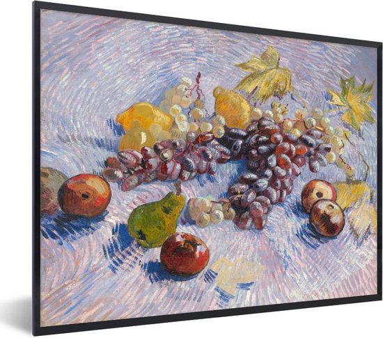 Fotolijst incl. Poster - Stilleven van fruit - Vincent van Gogh - 40x30 cm - Posterlijst