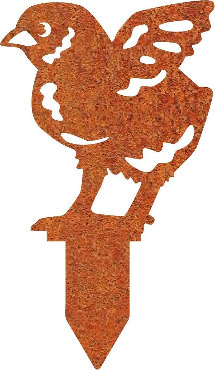 Metalendier - Tuinbeeld - Kuiken - Cortenstaal - NL fabrikaat