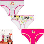 3 Pack Meisjes slips - Minnie Mouse - Roze-Wit-Grijs - M aat 6/8 jaar