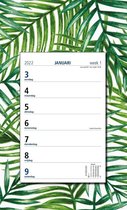 Castelli weekkalender op schild 2022 - A4 formaat weekplanner - week op 1 pagina - groen bladeren