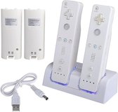 Nintendo Wii controller oplader - Nintendo Wii oplaadstation - Nintendo Wii Controller Dual Dock Charger Station - Wit