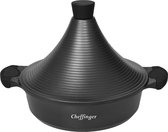 Cheffinger Tajine Tagine inductie pan Ø 28 cm - aluminium - zwart met koudgrepen