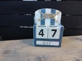 Kalender - Beachlook -  Strandlook - Blauw - Wit