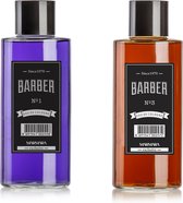 2-Pack Voordeelverpakking Marmara Barber Exclusive Eau de Cologne NO 1 + 3. 250ml - Luxe Glazen Fles - Langdurige Geur - Parfum - Aftershave - Extra Korting