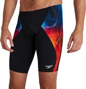 Speedo Placement Digital Jammer  Sportzwembroek - Maat 8  - Mannen - zwart/blauw/rood