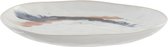 Platt tallrik DKD Home Decor Blauw Oranje Keramiek Geëmailleerd Staal (27.5 x 27.5 x 2.5 cm)