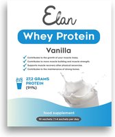 Elan Whey Protein - 10 individueel verpakte sachets van 30 gram - vanille