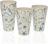 Glazenset Nautical Bamboe (4 Onderdelen) (8,3 x 13 x 8,3 cm)
