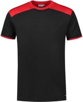 Santino Tiesto 2color T-shirt (190g/m2) - Zwart | Rood - XXL