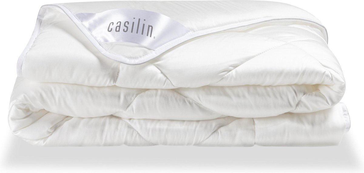 Casilin Dekbed 1 persoons 140 x 200cm - Tencel Satijn - Hotelkwaliteit - Wit