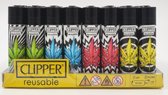 Clipper aansteker Classic  -Thema 'Broken Leaves' - 8 stuks - vuursteen aansteker - Flint