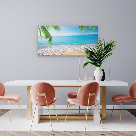 Artaza - Peinture sur toile - Plage tropicale et mer - 100 x 50 - Groot - Photo sur toile - Impression sur toile