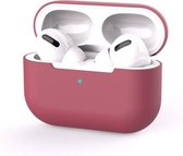 AirPods hoesjes van By Qubix - AirPods Pro Solid series - Siliconen hoesje - Wijnrood