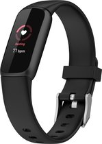 Bandje Voor Fitbit Luxe - Sport Band - Zwart - Maat: ML - Horlogebandje, Armband