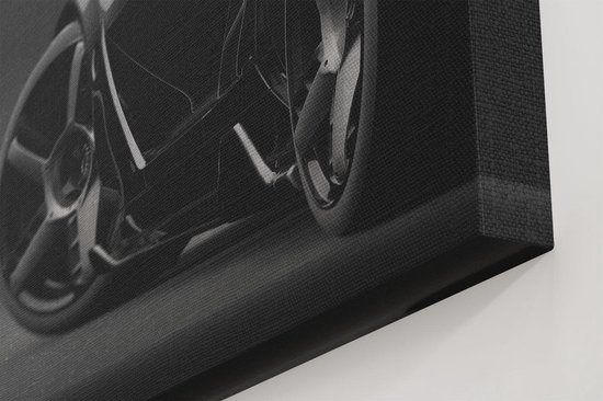 Artaza Peinture sur toile Voiture de sport noire - 120 x 80 - Groot - Photo sur toile - Impression sur toile