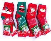 Kerstsokken Unisex Warme Winter Sokken 4 paar Kindersokken Kerstcadeau maat 34-38