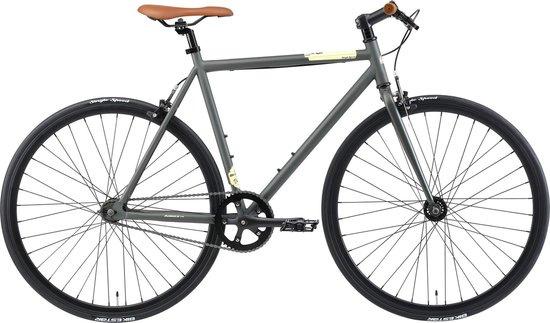 Bikestar Singlespeed 28 inch retro wielrenfiets, antraciet / beige van Bikestar — afbeelding 5