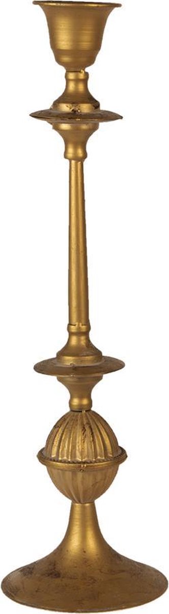 Clayre & Eef Kandelaar Ø 15x53 cm Goudkleurig IJzer