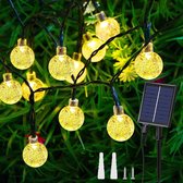 Lichtsnoer | Lichtketting | Bolvormig-Lichtsnoer | 60 LEDS | 11,5 Meter | Binnen/Buiten | Instelbaar | Waterdicht | Zonne-Energie | Kerstverlichting | Kerstdecoratie