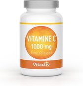 VITAMINE C 1000 mg, hooggedoseerde vitamine C met tijdvertraagde afgifte aan het lichaam, normalisering van het immuunsysteem, allround verzorging met slechts één tablet (100 tabletten)