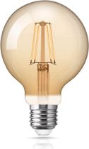 LED Filament lamp dimbaar - E27 G125 - 6W vervangt 60W - 2200K extra warm wit licht - XL GLOBE