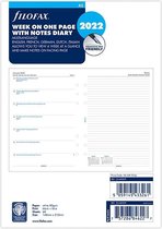 Filofax A5 Ag-inhoud 2022 1 week op pagina met notitieruimte ernaast