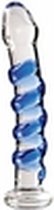 Gode en verre Pipedream Icicles Icicles No. 5 bleu, transparent - 7 pouces