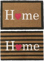 Deurmat DKD Home Decor Home Wit Bruin Rood PVC Vezel (2 pcs) (60 x 40 x 1.5 cm)