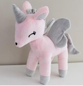 Geboorte cadeau met naam [Metoo dolls Unicorn eenhoorn Roze/grijs] [Geboorte knuffel met naam] [Metoo dolls Unicorn] [knuffel gepersonaliseerd]