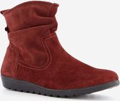 Hush Puppies gevoerde suede dames enkellaarsjes - Rood - Maat 37 - Echt leer - Uitneembare zool