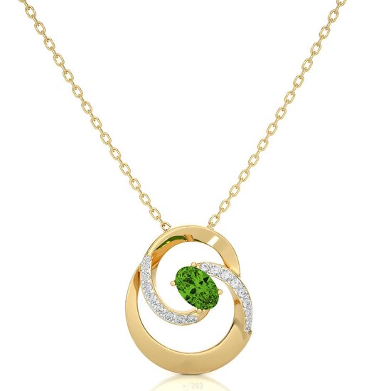 AËLRA Dameshanger | 0.20ct natuurlijke ronde, briljant geslepen