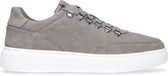 Manfield - Heren - Grijze nubuck sneakers - Maat 42