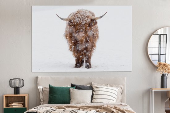 Highlander écossais dans la neige toile 2cm