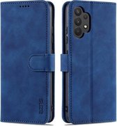 Voor Samsung Galaxy A32 4G AZNS Huid Voelen Kalf Textuur Horizontale Flip Lederen Case met Kaartsleuven & Houder & Portemonnee (Blauw)