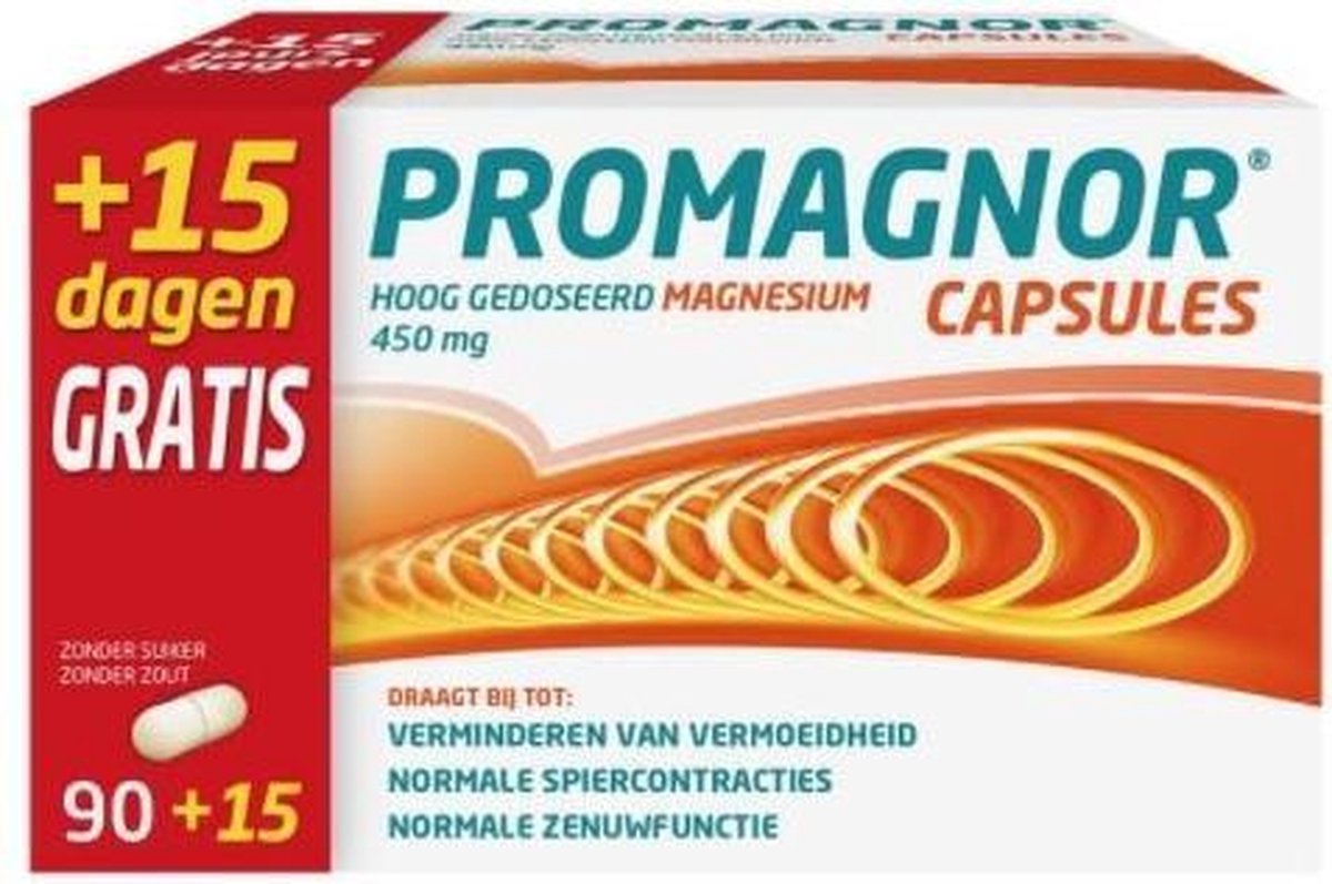 Goedkoopste Promagnor 90 capsules 15 gratis