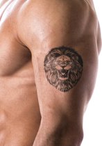 Cadeautip! Realisme Tattoos- Henna Plak Tattoos / Tijdelijke Tattoo / Nep Tatoeage / Fake Temporary Tattoo - Leeuw - 4x