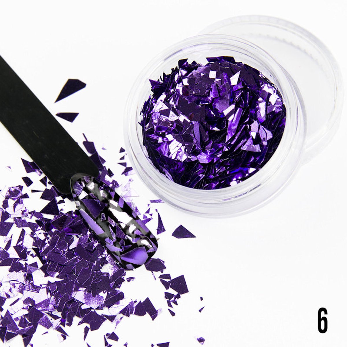 DRM Nageldecoratie Broken Mirror Effect - #6