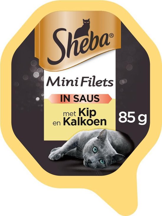 Knorretje garage geest Sheba Mini Filets in Saus Katten Natvoer - Kip & Kalkoen - 22 x 85 gr |  bol.com