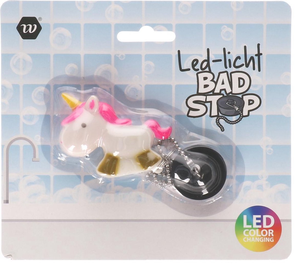 Badstop Unicorn -badstopper - led-licht badstop - led Color Changing - 1 Stuk - unicorn afvoerstop - Afvoerplug - Anti haar afvoer stop - afvoerstopper - Wastafel - Gootsteen - Spoelbak - Bad - Badkamer - Douchebak - Keuken -