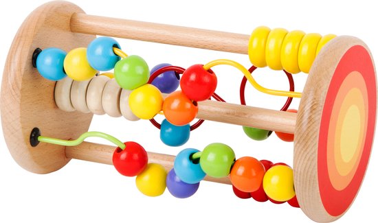 kleurrijke houten kralen achtbaan - Hout speelgoed vanaf 1 jaar |