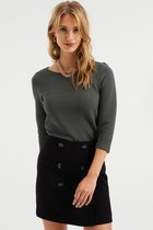 WE Fashion Dames T-shirt met structuur